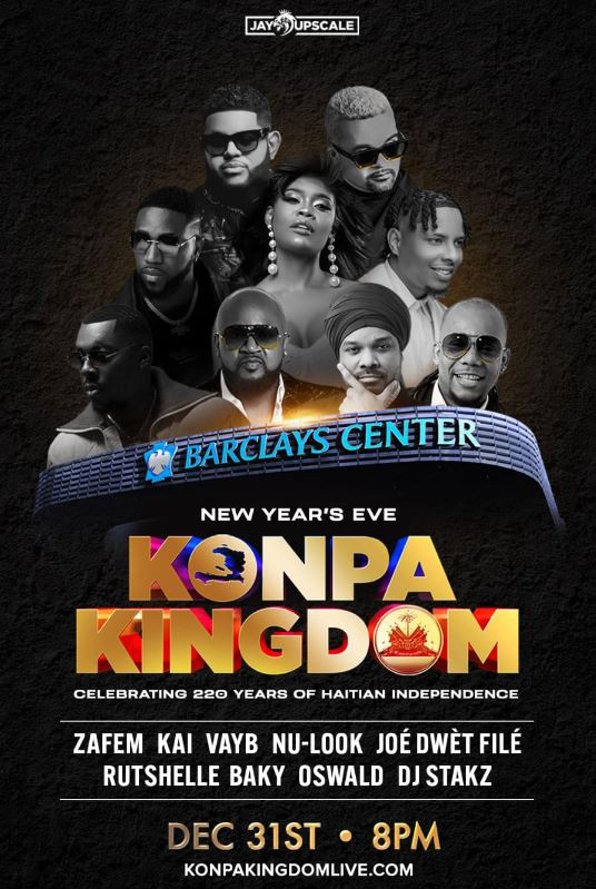 kompa kingdom, Barclays Center in Brooklyn, NY, new year's eve 2023.